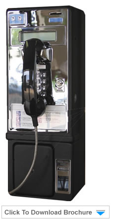Vandal Resistant coin pay phone